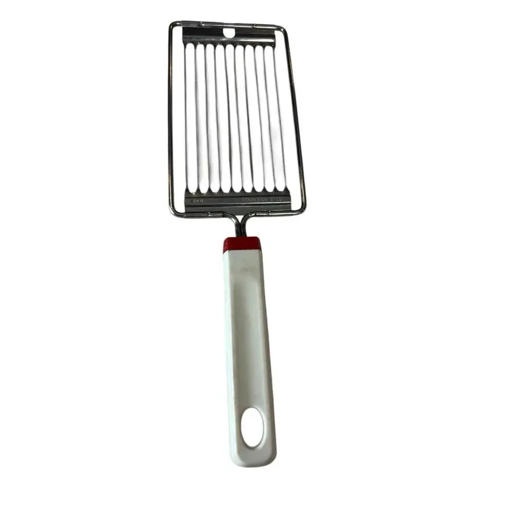 1970s INOX Stainless Steel Crinkle Cutter Slicer Vintage Kitchen Gadget Tool‎